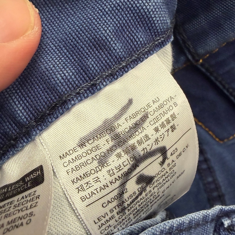 Levis 514 White Tab Blue Slim Straight Leg Pants Mens 30x30 Slacks Denim USA - Picture 4 of 13
